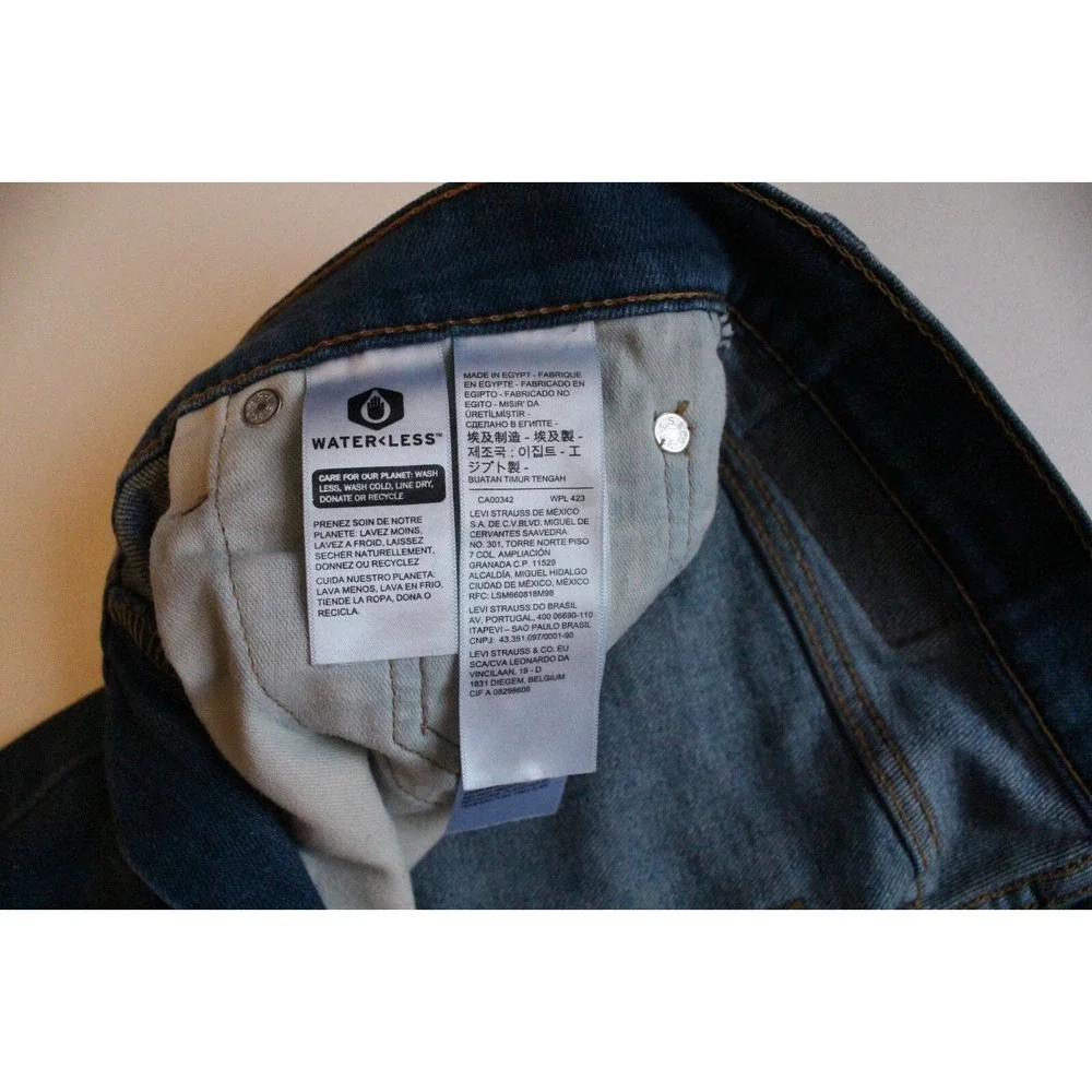 Levis‎ 514 Blue Jeans Mens 30x32 Slim Straight Cotton Stretch Denim Medium Wash